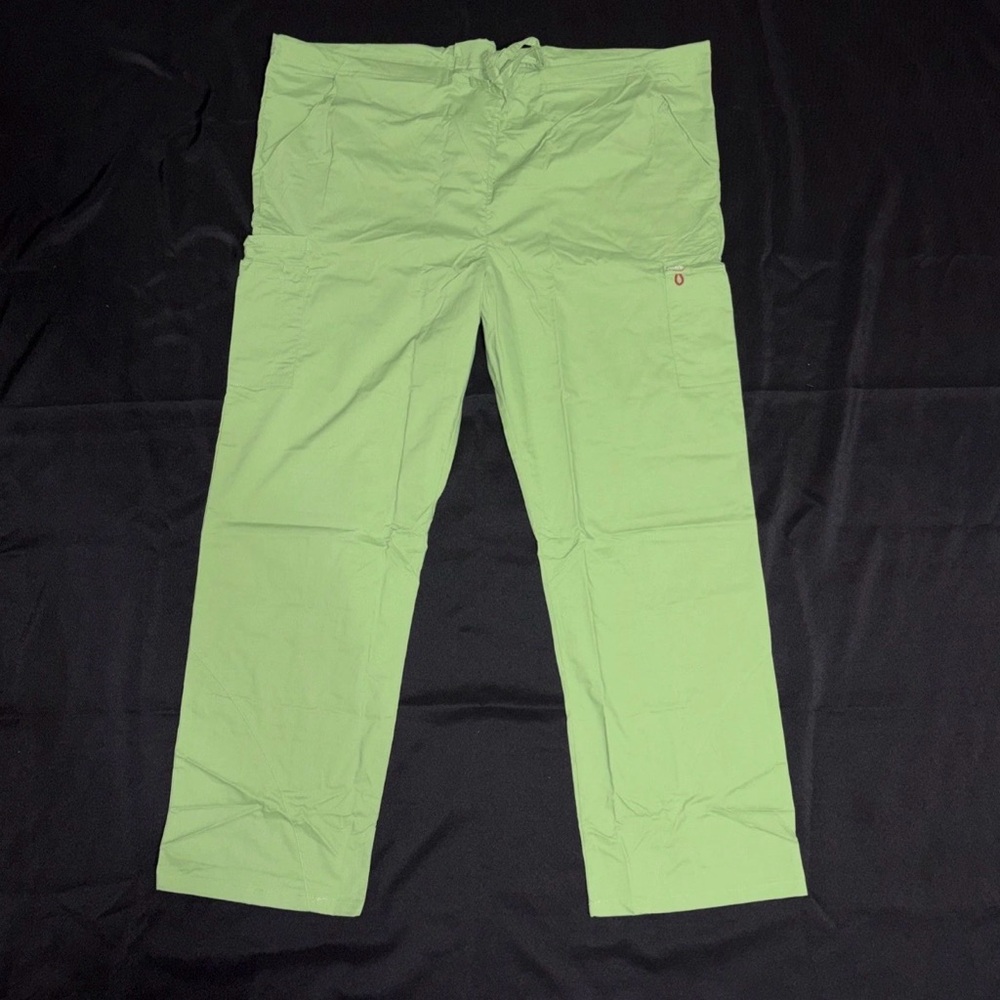 Elate Size 2XT Unisex Drawstring Scrub Pants Straight Leg Forest Green